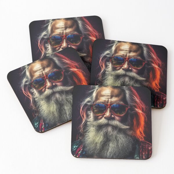 Item preview, Vintage Surreal Cool Portrait Of Hipster Santa Claus | Best Gift For Christmas 27 designed and sold by MadeByRobots.