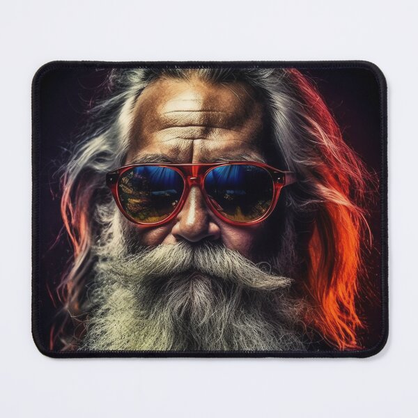 Item preview, Vintage Surreal Cool Portrait Of Hipster Santa Claus | Best Gift For Christmas 27 designed and sold by MadeByRobots.