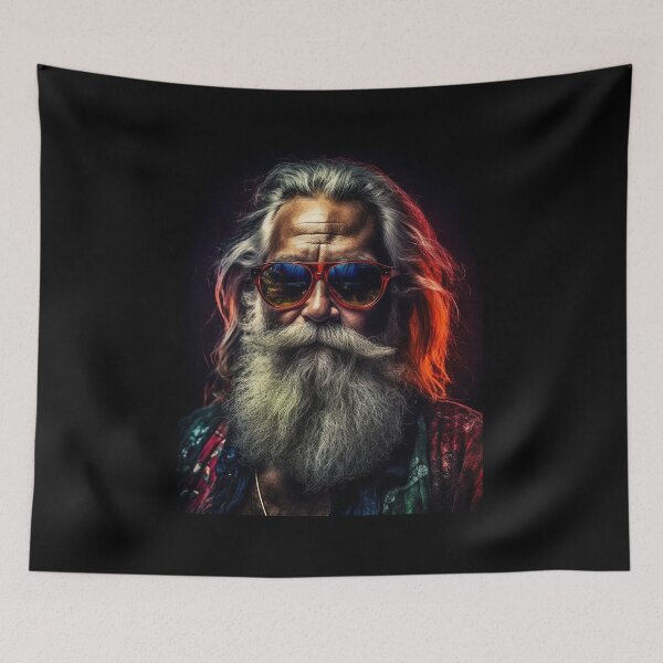 Item preview, Vintage Surreal Cool Portrait Of Hipster Santa Claus | Best Gift For Christmas 27 designed and sold by MadeByRobots.