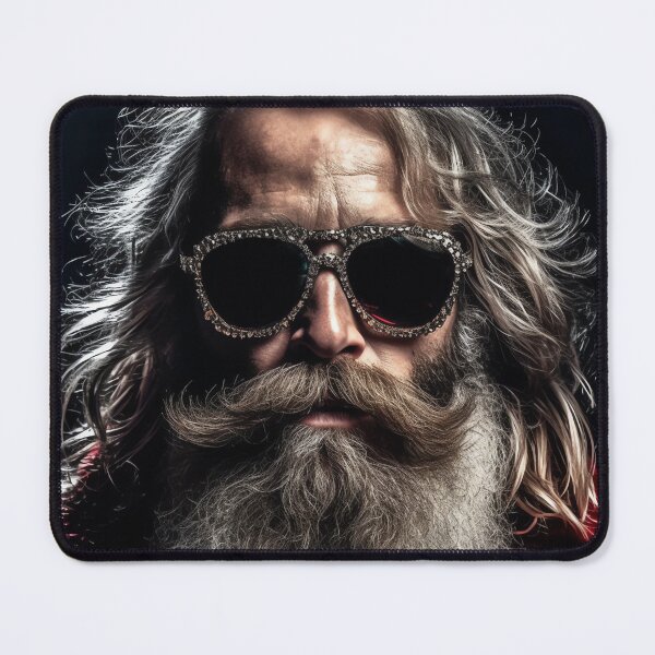 Item preview, Vintage Surreal Cool Portrait Of Hipster Santa Claus | Best Gift For Christmas 28 designed and sold by MadeByRobots.