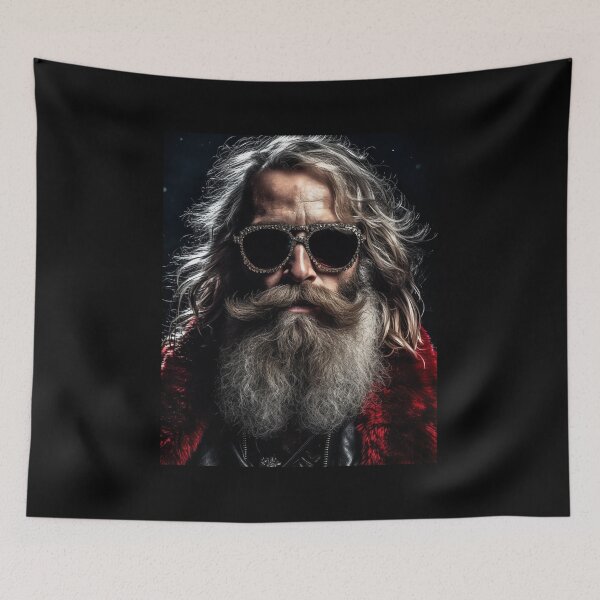 Item preview, Vintage Surreal Cool Portrait Of Hipster Santa Claus | Best Gift For Christmas 28 designed and sold by MadeByRobots.