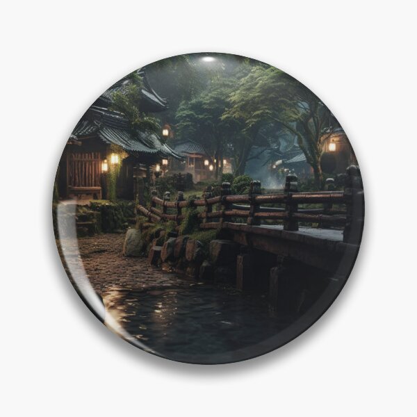 Item preview, Rainy Night Medieval Village designed and sold by ohmylore-arts.