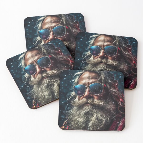 Item preview, Vintage Surreal Cool Portrait Of Hipster Santa Claus | Best Gift For Christmas 29 designed and sold by MadeByRobots.