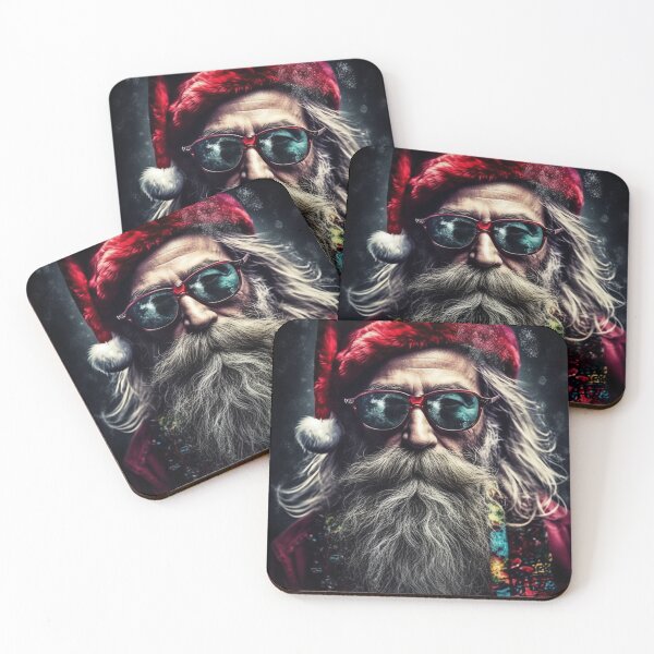 Item preview, Vintage Surreal Cool Portrait Of Hipster Santa Claus | Best Gift For Christmas 30 designed and sold by MadeByRobots.