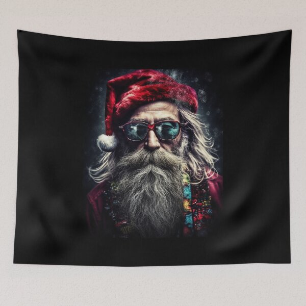 Item preview, Vintage Surreal Cool Portrait Of Hipster Santa Claus | Best Gift For Christmas 30 designed and sold by MadeByRobots.