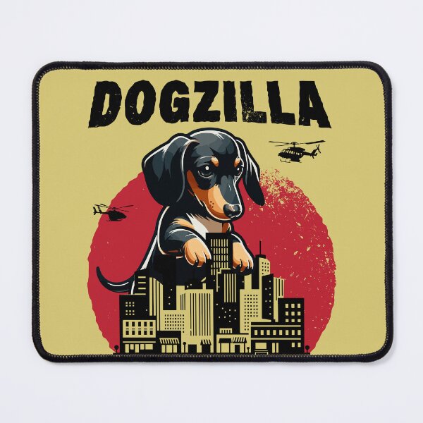 Item preview, Dogzilla Funny Giant Dachshund Wiener Dog in City designed and sold by d247.