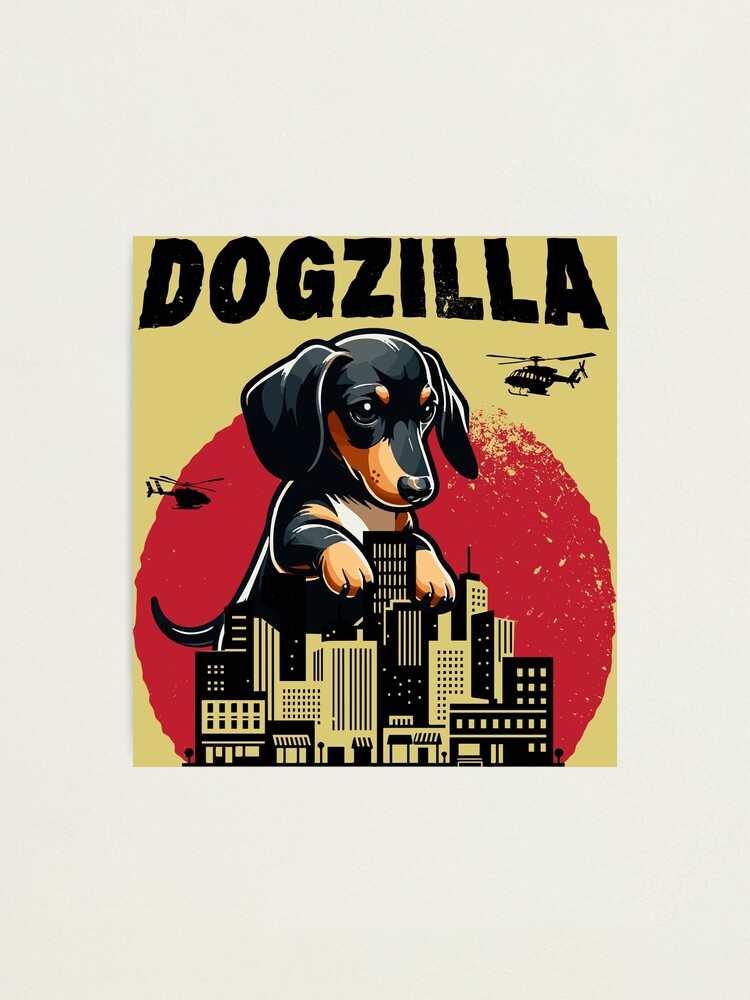 Dogzilla Funny Giant Dachshund Wiener Dog in City