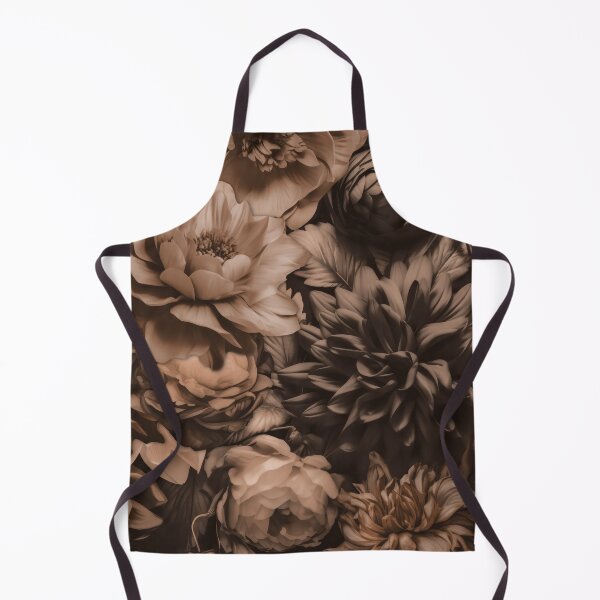 Artikelvorschau, Opulente Barockblumen, stimmungsvolle botanische Kunst, Sepiabraun entworfen und verkauft von artsandsoul.
