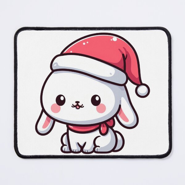 Item preview, Cute white bunny in santa hat designed and sold by Wxjtecki.