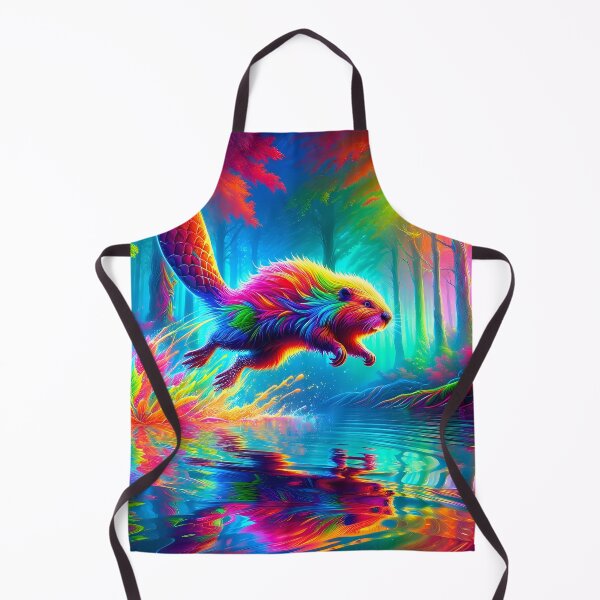 Item preview, Psychedelic Giant Beaver Luminous Leap designed and sold by Matt's Artificial Nature.