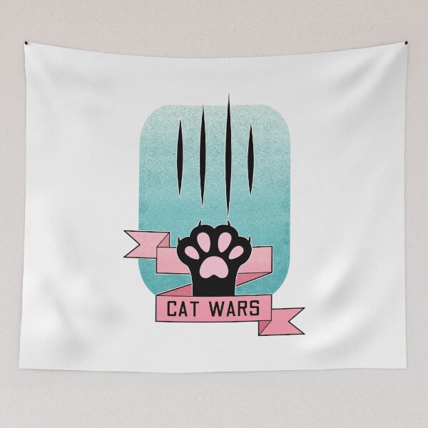 Item preview, Cat Wars | Cat Paw | Teal and Pink designed and sold by ObsidianDaz.