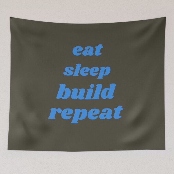 Item preview, Nice Eat Sleep Build Repeat quote, Building Blocks Bricks Master Builder  designed and sold by Modren-design.