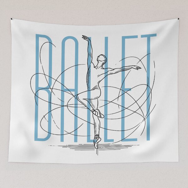 Item preview, Ballet with black one line art Male dancer designed and sold by PrintSoulDesign.