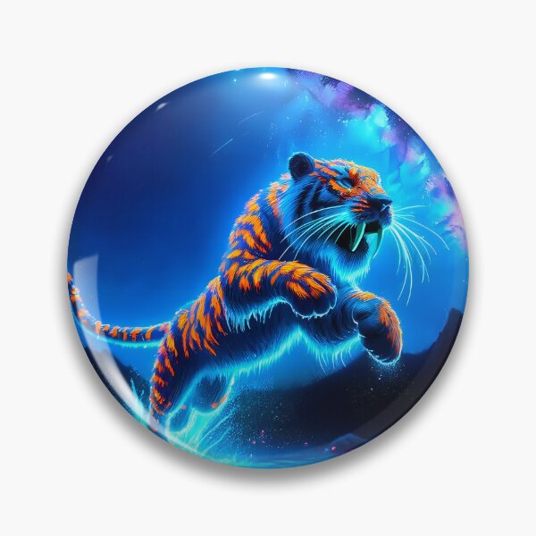 Item preview, Blacklight Style Saber-Toothed Tiger Luminous Leap designed and sold by Matt's Artificial Nature.