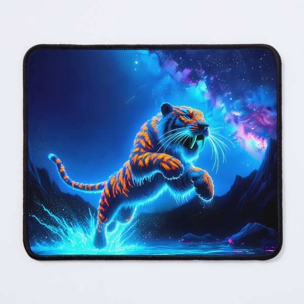 Item preview, Blacklight Style Saber-Toothed Tiger Luminous Leap designed and sold by Matt's Artificial Nature.