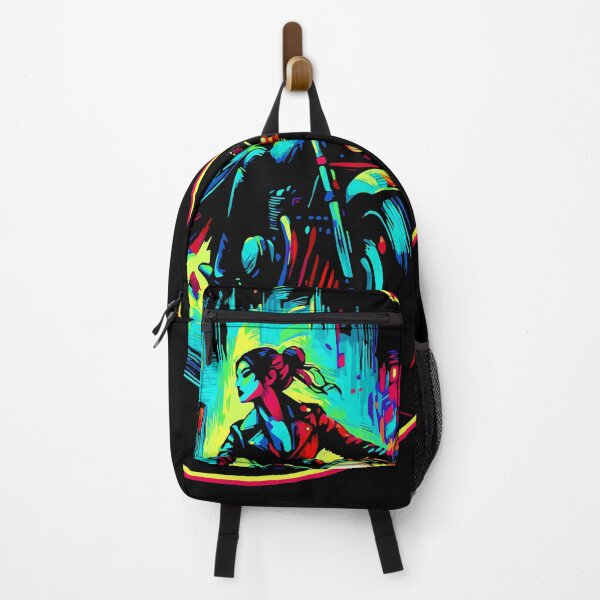 Item preview, Motorcycle Night Rider Through Metropolis Colors designed and sold by House of Sadu by Craitza.