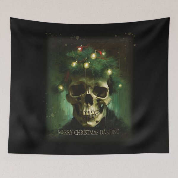 Item preview,  Merry Christmas, Christmas skull, CrisMor-Art designed and sold by CrisMor-Art.