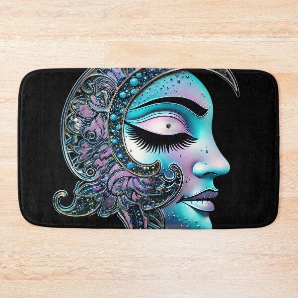 Item preview, Neon sleeping moon designed and sold by AI-Only Creations.