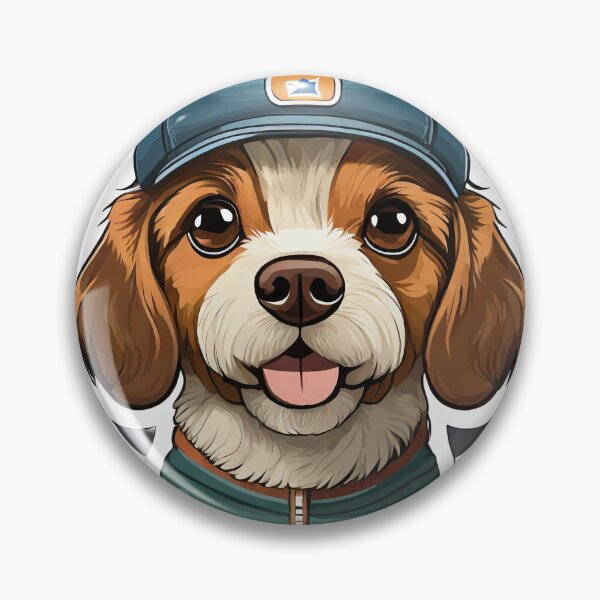 Item preview, Perro de dibujos animados con gorra de béisbol, pegatina designed and sold by Classicrogue.