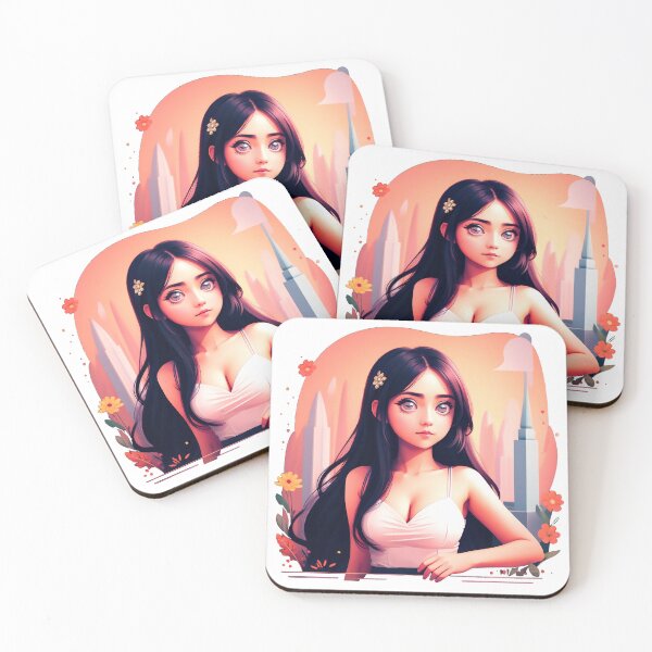 Item preview, Cute girl with big blue eyes on urban background designed and sold by Harmonysens.