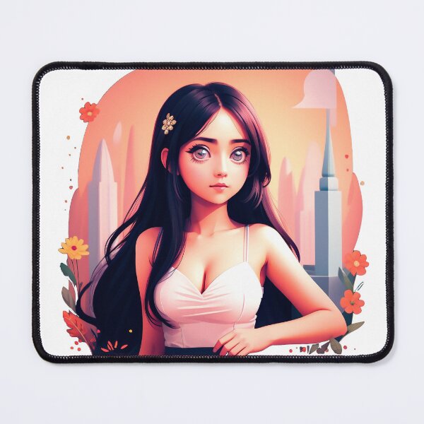 Item preview, Cute girl with big blue eyes on urban background designed and sold by Harmonysens.