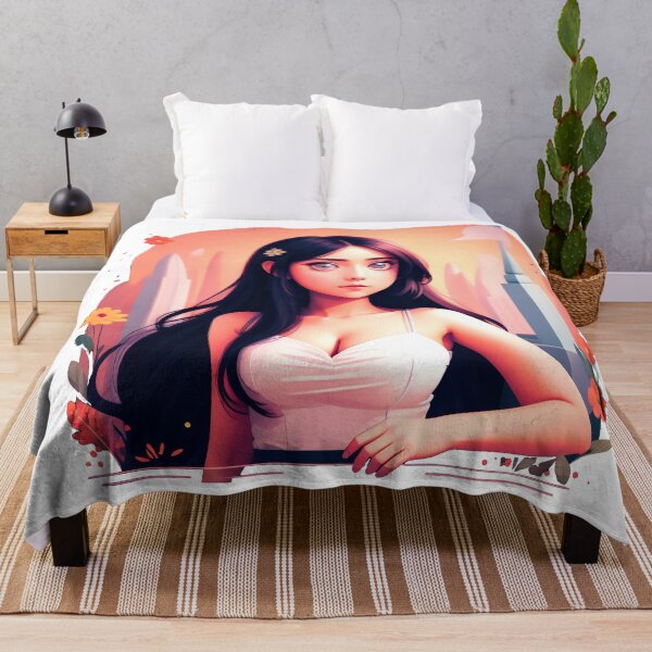 Item preview, Cute girl with big blue eyes on urban background designed and sold by Harmonysens.