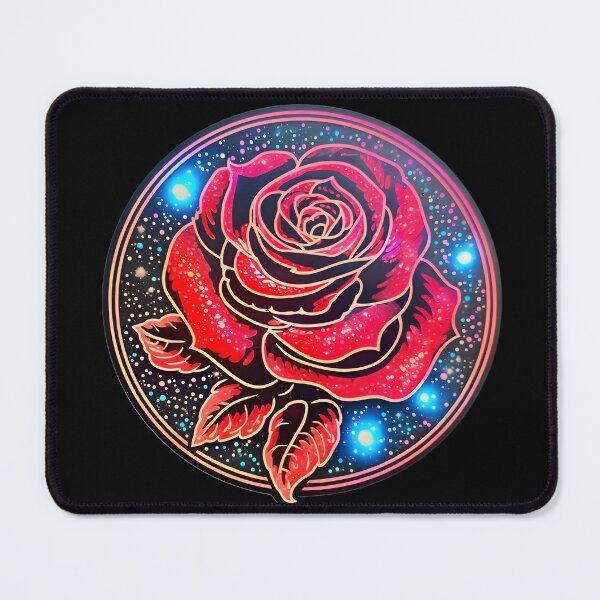 Item preview, Neon red rose designed and sold by AI-Only Creations.