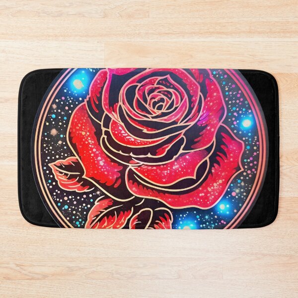 Item preview, Neon red rose designed and sold by AI-Only Creations.
