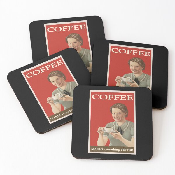Item preview, Coffee Makes Everything Better (vintage poster) designed and sold by Hoorahville.