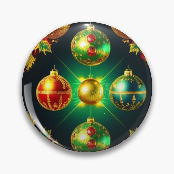 Item preview, beautiful Christmas balls in golden pollen designed and sold by aipaint.