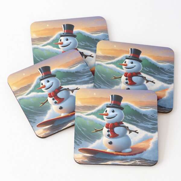 Item preview, Snowman Surfer #7 On Vacation -   Cool Yule Swell  designed and sold by Artekinium.