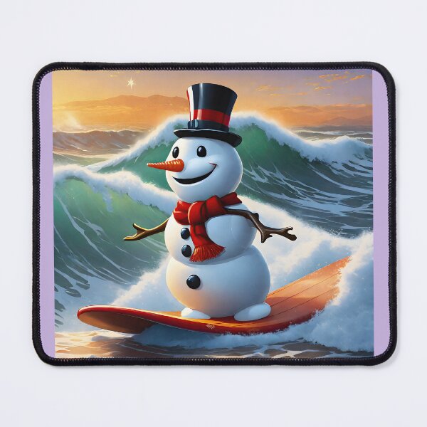 Item preview, Snowman Surfer #7 On Vacation - Cool Yule Swell designed and sold by Artekinium.