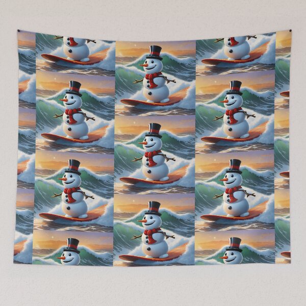 Item preview, Snowman Surfer #7 On Vacation -   Cool Yule Swell  designed and sold by Artekinium.