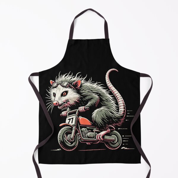 Item preview, Possum Riding a Gas Mini Bike Motorcycle designed and sold by Huhnerdieb Apparel.