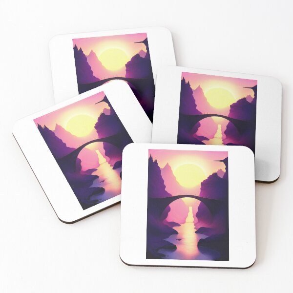 Item preview, Sunset Stroll: Elegant Dusk Bridge designed and sold by PanoramaPrints.
