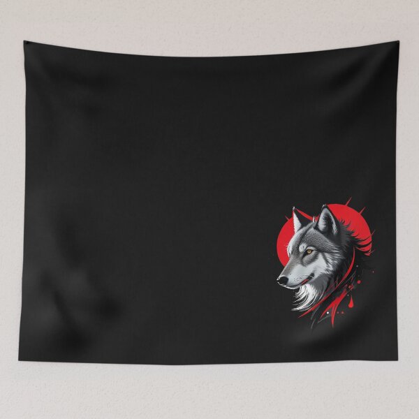Item preview, GrayScale And Red Wolf designed and sold by koolcreative.