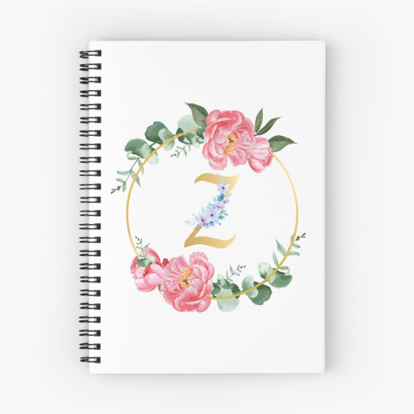 Item preview, Letter Z Monogram Floral Golden Frame designed and sold by ArtCornerStudio.