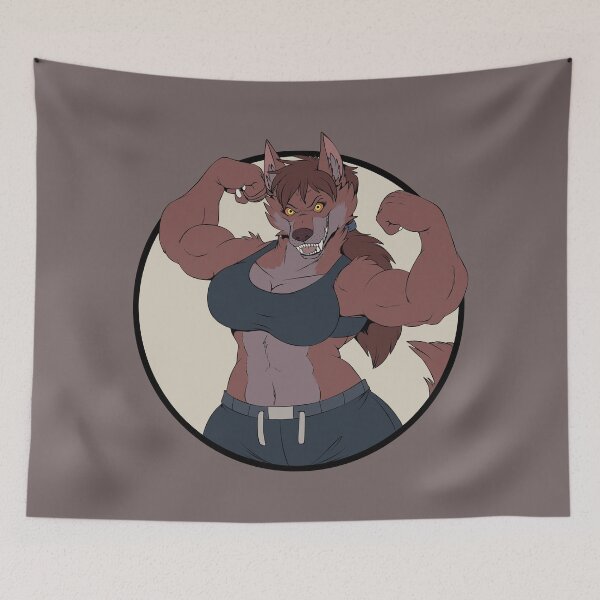 Item preview, Gym Werewolf Girl (no text) designed and sold by Teaselbone.