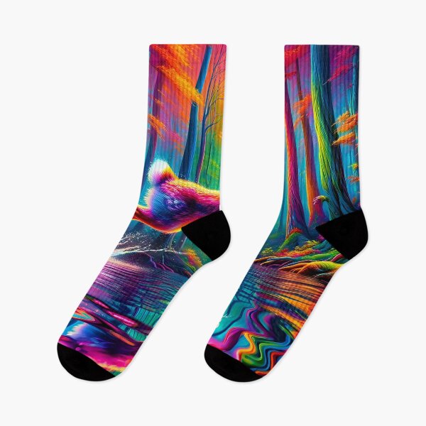 Item preview, Psychedelic Rabbit Luminous Leap designed and sold by Matt's Artificial Nature.