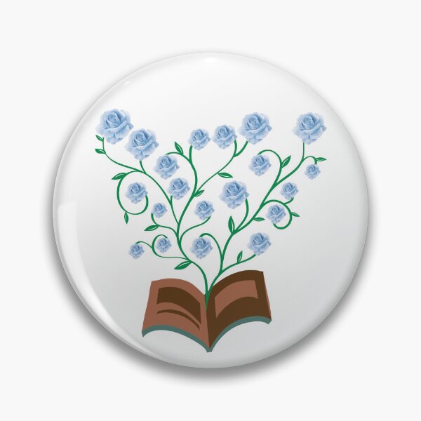 Item preview, Flowers Growing From Book | Many Blue Roses blooming | Little Blue Flowers S designed and sold by CircinusStore.