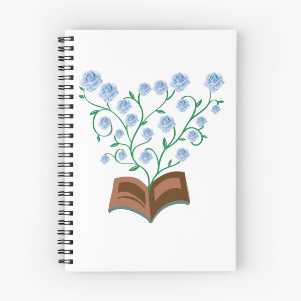 Item preview, Flowers Growing From Book | Many Blue Roses blooming | Little Blue Flowers S designed and sold by CircinusStore.