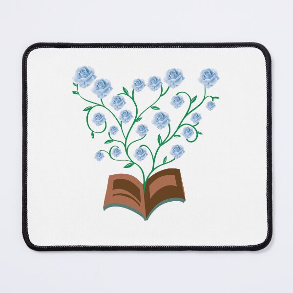 Item preview, Flowers Growing From Book | Many Blue Roses blooming | Little Blue Flowers S designed and sold by CircinusStore.