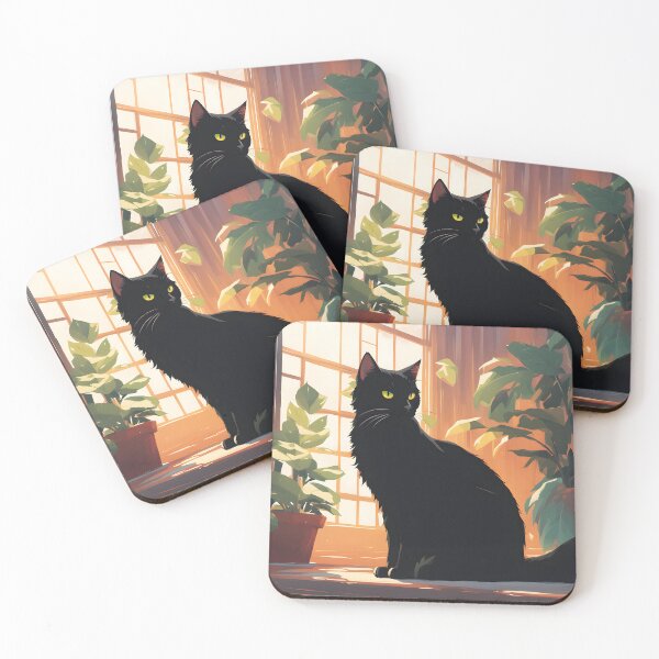 Item preview, Black Cat morning sun light designed and sold by Catophile.
