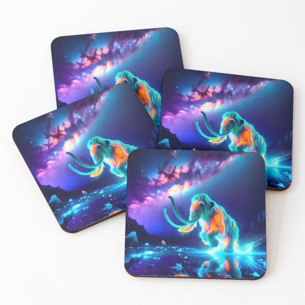 Item preview, Blacklight Style Woolly Mammoth Luminous Leap designed and sold by Matt's Artificial Nature.