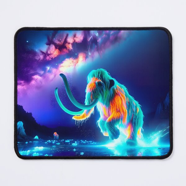 Item preview, Blacklight Style Woolly Mammoth Luminous Leap designed and sold by Matt's Artificial Nature.