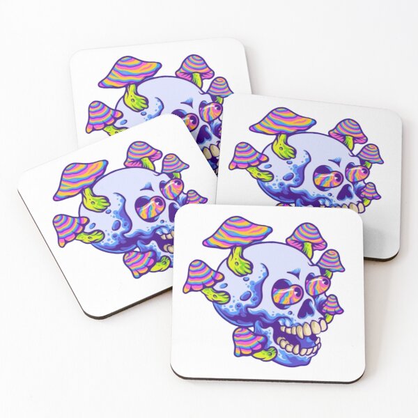 Item preview, trippy skull and mushroom design designed and sold by Designs-By-Lily.