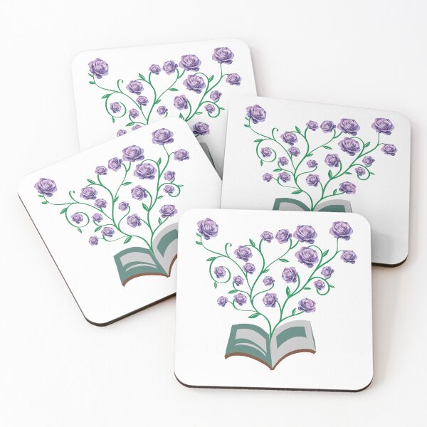 Item preview, Flowers Growing From Book | Many Violet Roses blooming designed and sold by CircinusStore.
