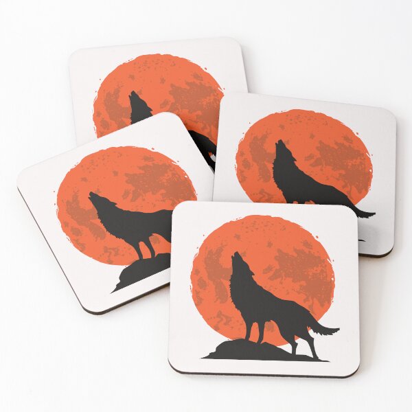 Item preview, wolf howling at the blood moon designed and sold by Similce.