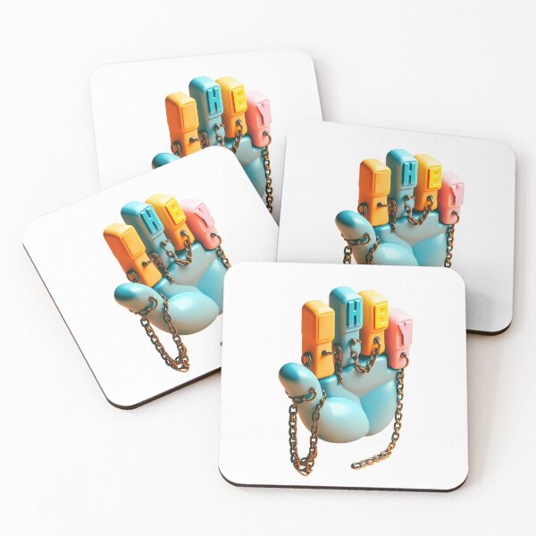 Item preview, Hand with HEY Plaques designed and sold by Glariix.