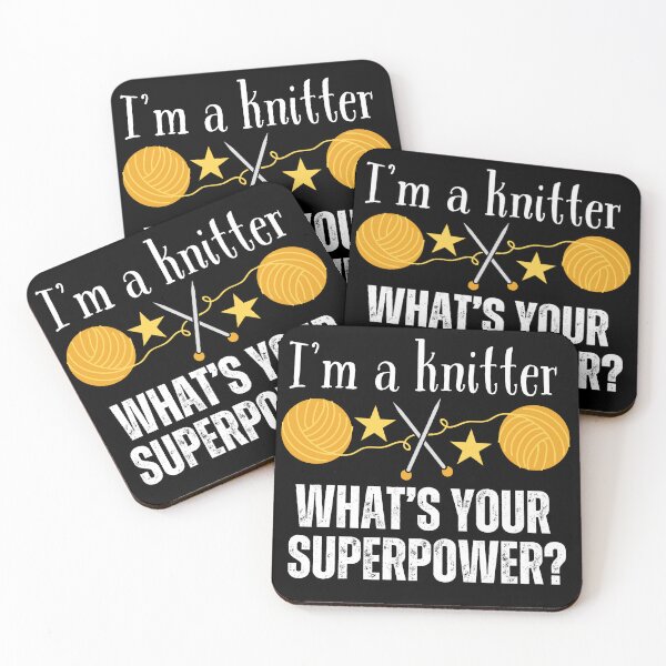 Item preview, I'm a knitter - what's your superpower? designed and sold by EvergreenWhimsy.